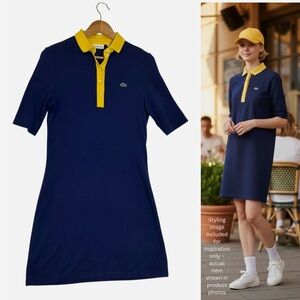 Lacoste Women's Slim Fit Half
Sleeve Polo Dress Sz Small (36)
Tenniscore Preppy
